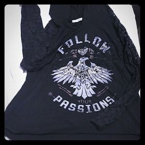 Long sleep Maurices Black graphic shirt